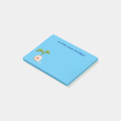 Cute happy seed cartoon illustratie post-it® notes (Schuin)