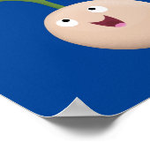 Cute happy seed cartoon illustratie poster (Hoek)