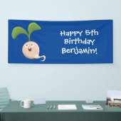 Cute happy seed cartoon illustratie spandoek (Beurs)
