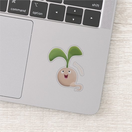 Cute happy seed cartoon illustratie sticker (Detail)