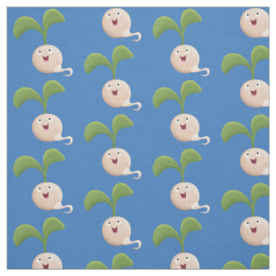 Cute happy seed cartoon illustratie stof