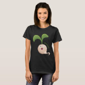Cute happy seed cartoon illustratie t-shirt (Voorkant volledig)