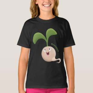 Cute happy seed cartoon illustratie t-shirt