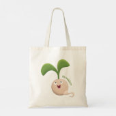 Cute happy seed cartoon illustratie tote bag (Achterkant)