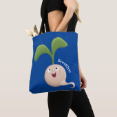 Cute happy seed cartoon illustratie tote bag (Dichtbij)
