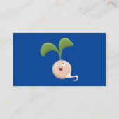 Cute happy seed cartoon illustratie visitekaartje (Achterkant)