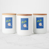 Cute happy seed cartoon illustratie voedselcontainer etiket (Flessen)