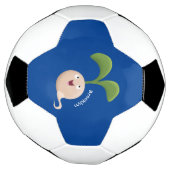 Cute happy seed cartoon illustratie voetbal (Gedraaid)