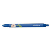 Cute happy seed cartoon illustratie zwarte inkt pen (Voorkant)
