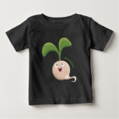 Cute happy seed sprout cartoon illustration (Voorkant)