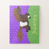 Cute happy Shetland pony illustratie cartoon Legpuzzel (Verticaal)