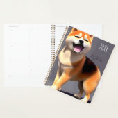 Cute Happy Shiba Inu Custom Portret Photo Planner (Display)