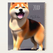 Cute Happy Shiba Inu Custom Portret Photo Planner (Achterkant)