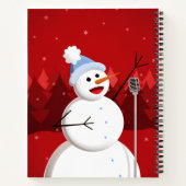 Cute Happy Singing Snowman Notitieboek (Achterkant)