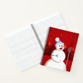 Cute Happy Singing Snowman Notitieboek (Binnen)