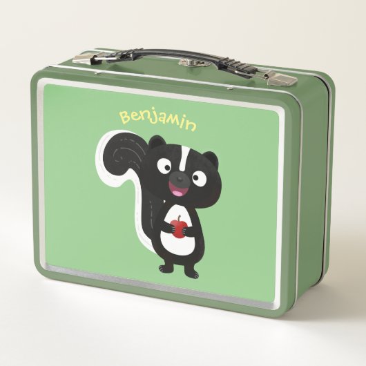 Cute happy skunk cartoon illustratie (Achterkant)