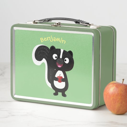 Cute happy skunk cartoon illustratie (In situ)