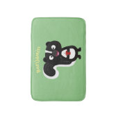 Cute happy skunk cartoon illustratie badmat (Voorkant Verticaal)