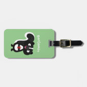 Cute happy skunk cartoon illustratie bagagelabel (Voorkant horizontaal)