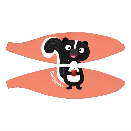 Cute happy skunk cartoon illustratie basketbal (Panelen)