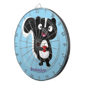 Cute happy skunk cartoon illustratie dartbord (Voorkant Rechts)