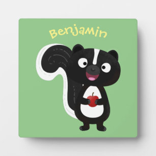 Cute happy skunk cartoon illustratie fotoplaat