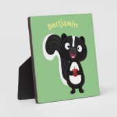 Cute happy skunk cartoon illustratie fotoplaat (Voorkant)