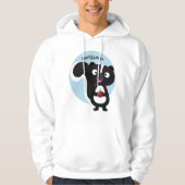 Cute happy skunk cartoon illustratie hoodie (Voorkant)