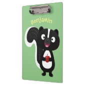 Cute happy skunk cartoon illustratie klembord (Links)
