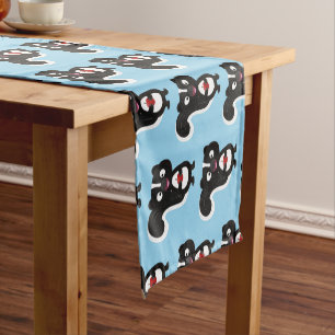 Cute happy skunk cartoon illustratie korte tafelloper