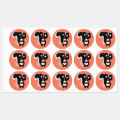 Cute happy skunk cartoon illustratie labels (Vel)