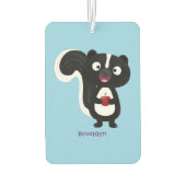 Cute happy skunk cartoon illustratie luchtverfrisser (Achterkant)