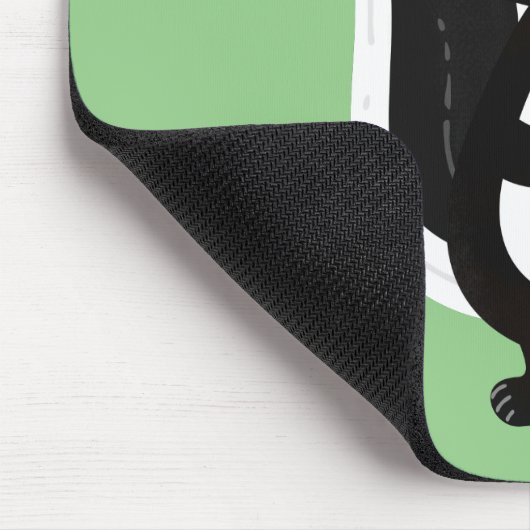 Cute happy skunk cartoon illustratie muismat (Hoek)