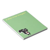 Cute happy skunk cartoon illustratie notitieblok (Schuin)