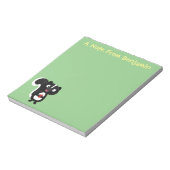 Cute happy skunk cartoon illustratie notitieblok (Linkerzijde)