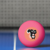 Cute happy skunk cartoon illustratie pingpongbal (Net)