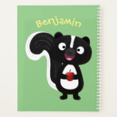 Cute happy skunk cartoon illustratie planner (Achterkant)