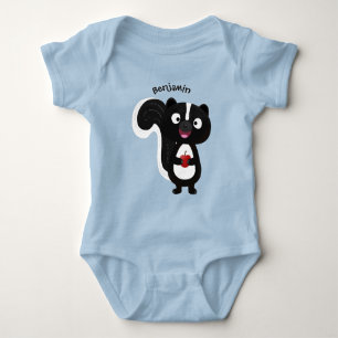 Cute happy skunk cartoon illustratie romper