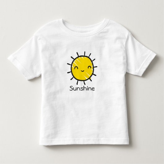 Cute Happy Smile Sunshine Custom Text Kinder Shirts (Voorkant)