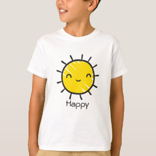 Cute Happy Smile Sunshine Custom Text T-shirt