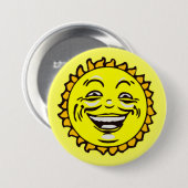 Cute Happy Smiling Sun Ronde Button 7,6 Cm (Voorkant /achterkant)