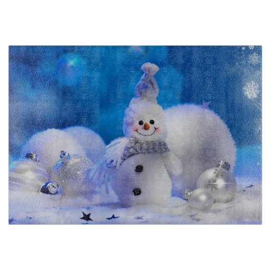 cute happy snowman cropped snijplank (Voorkant)