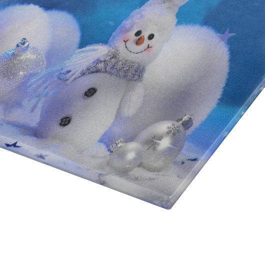 cute happy snowman cropped snijplank (Hoek)