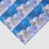 cute happy snowman cropped tissuepapier (Detail)