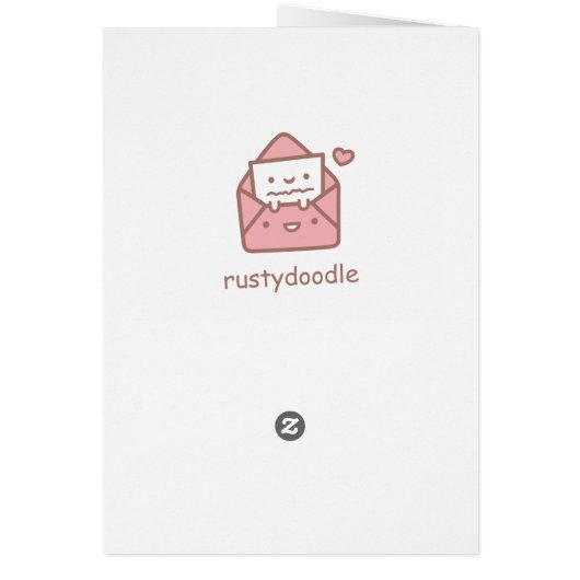 Cute Happy Snowman met Scarf, Warm Wishes (Achterkant)