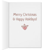 Cute Happy Snowman met Scarf, Warm Wishes (Binnen (Rechts))