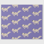 Cute happy spotted tan gecko cartoon cadeaupapier (Vlak)