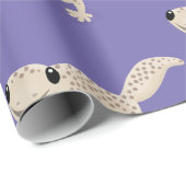 Cute happy spotted tan gecko cartoon cadeaupapier (Rol Hoek)
