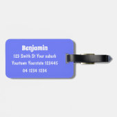 Cute happy springing pinguin cartoon illustratie bagagelabel (Achterkant horizontaal)