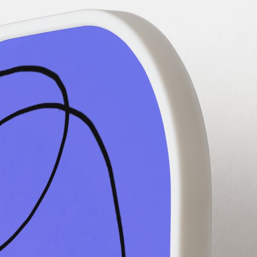 Cute happy springing pinguin cartoon illustratie pickleball paddle (Links Detail)